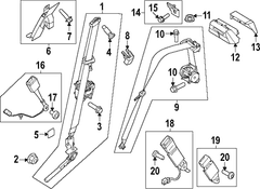Seat Belt Receptacle - Front