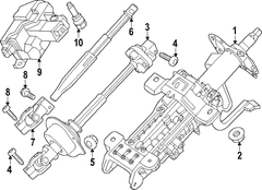 Lock housing Bolt Steering Column <br>Steering - M8 x 21.5
