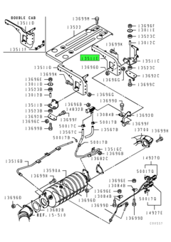 BRACKET,EXHAUST MUFFLER 1