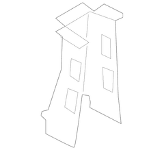 Floor Pan Reinforcement Bracket Support - Front, Rear (LWB Van)