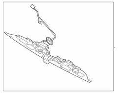 Licence Plate Lamp Including Bulbs - Front, Rear