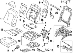 Seat Back Cushion Cover - Right, Front (Raptor Series)