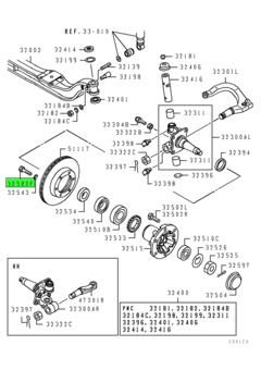 BOLT,FR WHEEL HUB 3