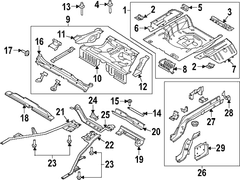 Frame Side Member Floor Sidemember COUPE - Right, Rear, Center (CONVERTIBLE, Coupe)
