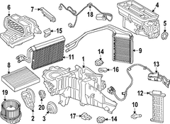 Air Conditioning (A/C) Evaporator Core and Case HVAC Unit