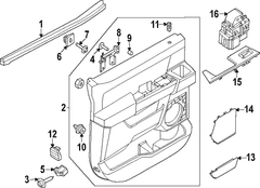Speaker Cover Grille - Left, Rear