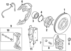 Disc Brake Caliper - Left, Front