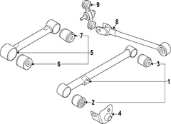 Arm Lateral <br>Lateral Bar Axle Link rod Strut Torsion Track