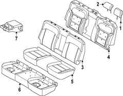 Seat Back Cushion Pad <br>A used on the of a vehicles Cover Bolster -