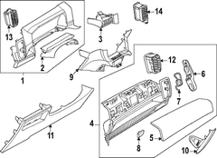 Cover Instrument Panel Pad <br>Instrument (XL, XLT)