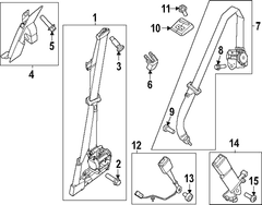 Seat Belt Receptacle - Front
