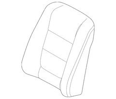 Seat Back Cushion Cover - Left, Front
