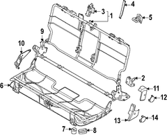 Seat Back Frame Retaining <br>The structure of a vehicles anchor plate