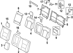 Seat Back Cushion Cover - Left, Rear (BEV)