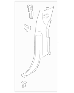 Door Pillar Post Trim Set Panel - Right