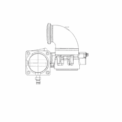 EGR Butterfly Valve and Actuator Assembly for S60