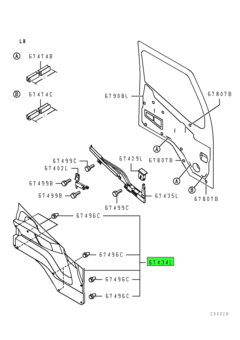 TRIM,FR DOOR,LWR LH 1