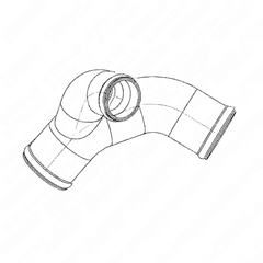 Charge Air Cooler to Heat Exchanger Tube, Diameter 28.4 mm for S60 14L