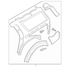 Quarter Panel Frame - Right, Inner (Regular Wagon)