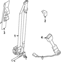 Seat Belt Retractor Pretensioner - Left, Front