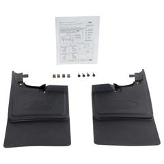 Splash Guards - Molded, Front, w/Ford Oval Logo, For 4x4 DRW Vehicles w/o Wheel-Lip Molding