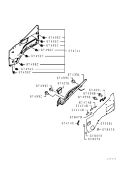 BRACKET,FR DOOR TRIM,LH 2