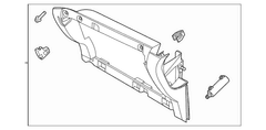 Glove Box Housing Panel <br>A separate from the Box, that mounts into dash, and