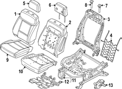 Pad Seat Back Cushion <br>A used on the of a vehicles Power Adjust - Front (MT)