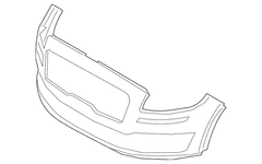 Cover Bumper <br>Bumper Pad - Front, Upper