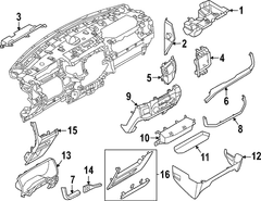 Instrument Panel Cover MULTI FUNCTION DISPLAY - 15 (Cypress)