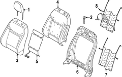 Cover Seat Back - Left, Front