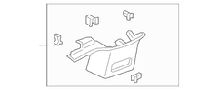 Body D-Pillar Trim Panel - Left, Rear 22 Radio Speakers (Cypress)
