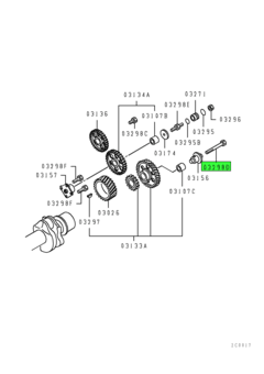 BOLT,TIMING GEAR TRAIN 1