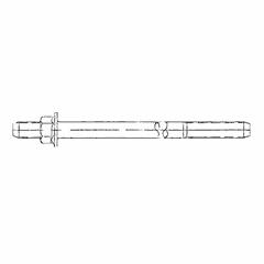 Stud 7/16 - 14 x 5 1/4 Long, Hexagonal Flange