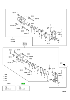 PAD KIT,RR BRAKE 2