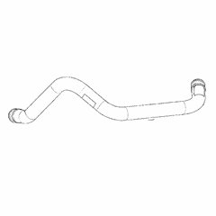 EGR Cooler Outlet Tube Assembly - 1023 mm Length for S60 14L