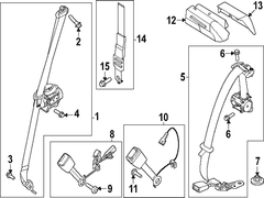 Seat Belt Receptacle - Right, Rear