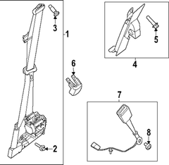 Seat Belt Receptacle - Front