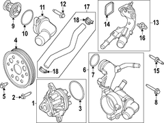 Engine Coolant Thermostat Housing Water Connection <br>Engine where a is used but