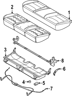 Seat Cushion Foam Pad - Rear