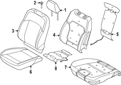 Headrest Cover Pad <br>Headrest part of the Seat and guide - Left, Right, Front