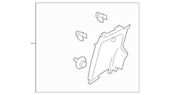 Body C-Pillar Trim Panel - Right, Inner (XL, XLT)
