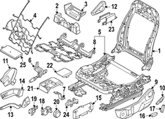 Seat Track Cover <br>Cover for the - Left, Front