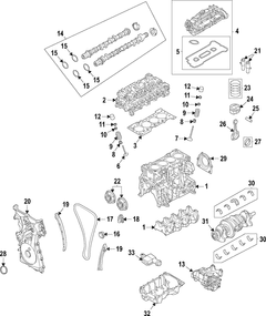 Cylinder Head Includes: Camshaft Bearing Caps