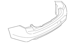 Bumper Cover Screened Distributor - Rear