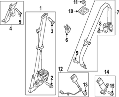 Baja tan Cover Belt Seat <br>Seat Anchor Plate Height adjuster finish Panel access
