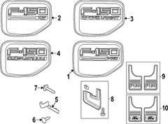 Fender Emblem Name Plate - Right, Center (BEV)