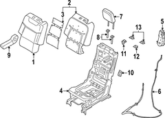 Seat Armrest - Left, Rear