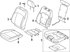 Headrest Cover Pad <br>Headrest part of the Seat and guide - Left, Right, Front (XL, XLT)