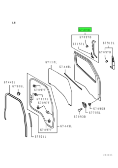 GARNISH,FR DOOR SASH,RR LH 2